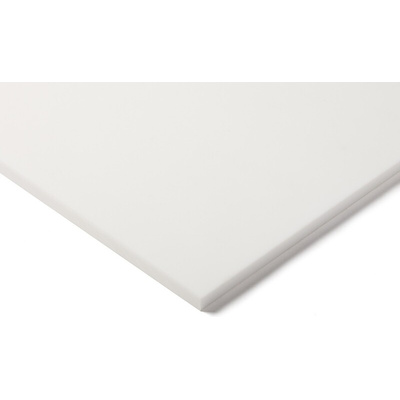 RS PRO White Plastic Sheet, 600mm x 300mm x 13mm