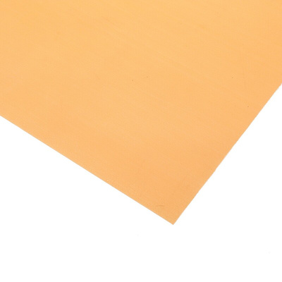 Orange Polyester Plastic Shim, 457mm x 305mm x 0.1mm
