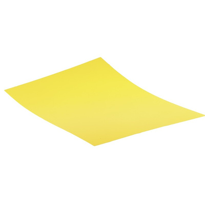 Yellow Polypropylene Plastic Shim, 457mm x 305mm x 0.51mm