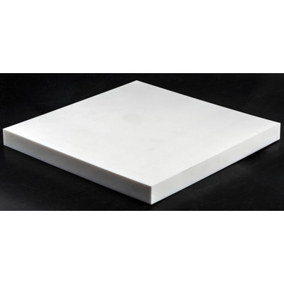 RS PRO Natural Plastic Sheet, 500mm x 500mm x 20mm