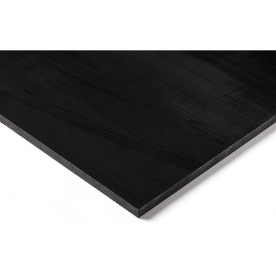RS PRO Black Plastic Sheet, 500mm x 500mm x 20mm