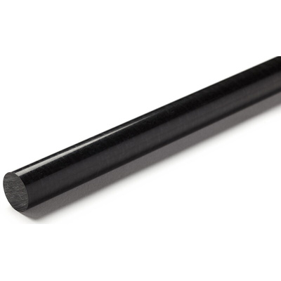 RS PRO Black Acetal Rod, 1m x 70mm Diameter