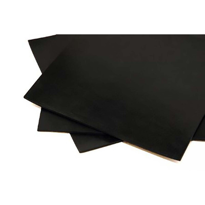 RS PRO Black Rubber Sheet, 1.4m x 1m x 3mm