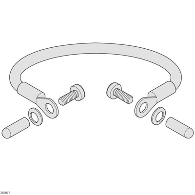 Bosch Rexroth Cable Clip, Steel, 210mm L