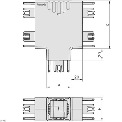 Bosch Rexroth Structural System Cable ManagementSlot 80 x 80, PP, 80mm L