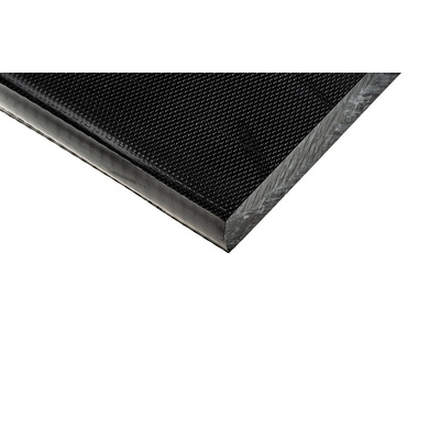 RS PRO Black Plastic Sheet, 500mm x 300mm x 10mm