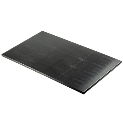 RS PRO Black Plastic Sheet, 500mm x 300mm x 10mm