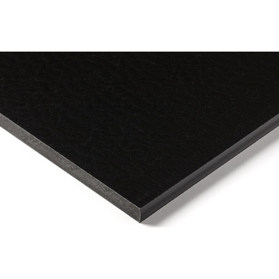 RS PRO Black Plastic Sheet, 500mm x 300mm x 12mm