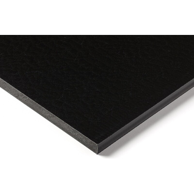 RS PRO Black Plastic Sheet, 500mm x 300mm x 20mm