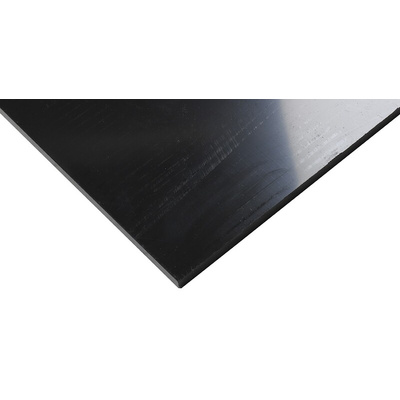 RS PRO Black Plastic Sheet, 1000mm x 500mm x 8mm