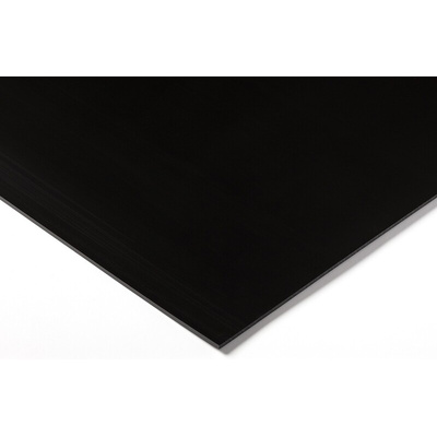 RS PRO Black Plastic Sheet, 500mm x 500mm x 30mm