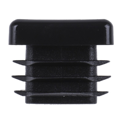 RS PRO Black Square Tube Plug, 20 x 20mm Tube