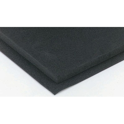 RS PRO Black Polyethylene Foam, 1m x 2m x 10mm