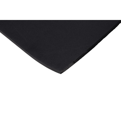 RS PRO Black Rubber Sponge Sheet, 1m x 2m x 10mm