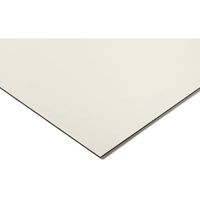 RS PRO Black, White Plastic Sheet, 1300mm x 500mm x 1.5mm