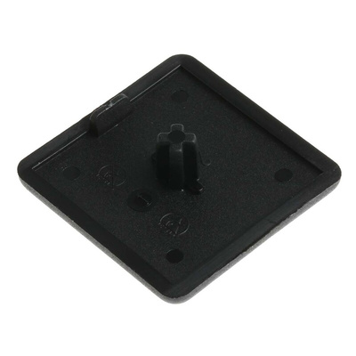 RS PRO Black End Cap, 40 x 40 mm Strut Profile, 8mm Groove