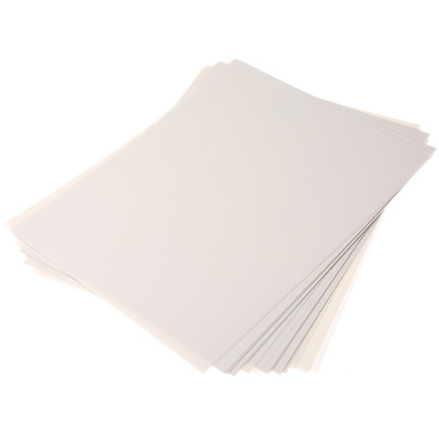 3M White Aluminium Oxide Fibre Optic Lapping Film, 8-1/2in x 215.9mm, 0.3μm Grade