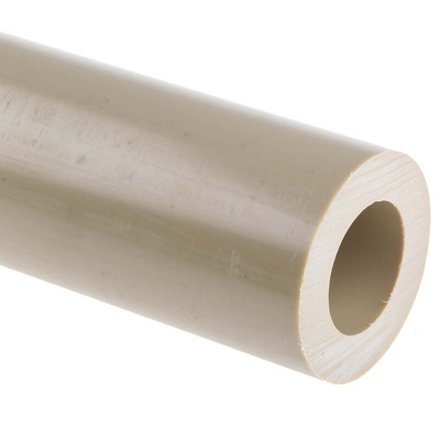 RS PRO Beige Round PEEK Tubing, 300mm x 40mm OD x 25mm ID