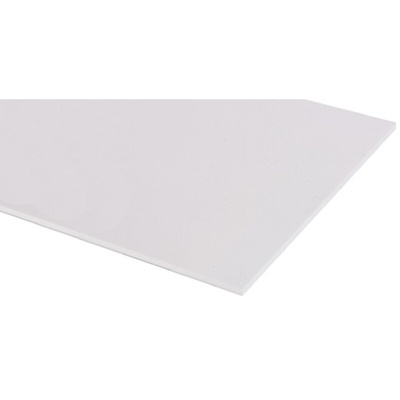 RS PRO Satin/Gloss White Plastic Sheet, 1200mm x 1200mm x 2.5mm