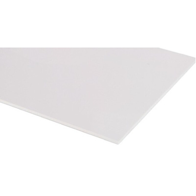 RS PRO Satin/Gloss White Plastic Sheet, 600mm x 600mm x 2.5mm