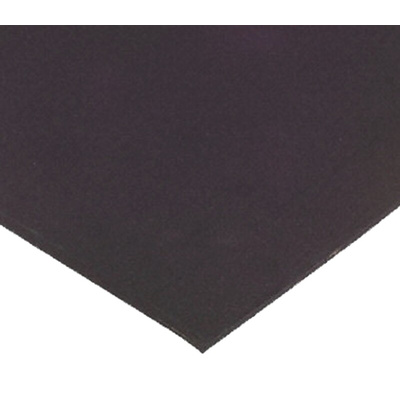 RS PRO Black Rubber Sheet, 1m x 600mm x 3mm
