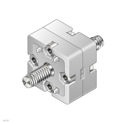 Bosch Rexroth M6, S12 End Connector Connecting Component, Strut Profile 45 mm, Groove Size 10mm