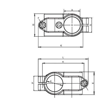 Rose+Krieger Cross Clamp Connecting Component, Strut Profile 16 mm