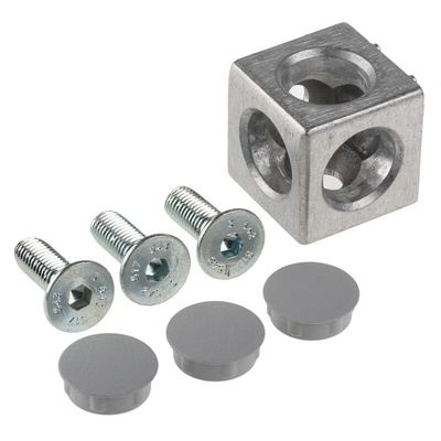 Bosch Rexroth M6 Corner Cube Kit Connecting Component, Strut Profile 30 mm, Groove Size 8mm