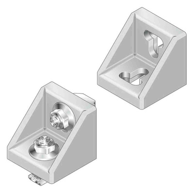 Bosch Rexroth M8 Mounting Bracket Connecting Component, Strut Profile 40 mm, 45 mm, 50 mm, 60 mm, Groove Size 10mm