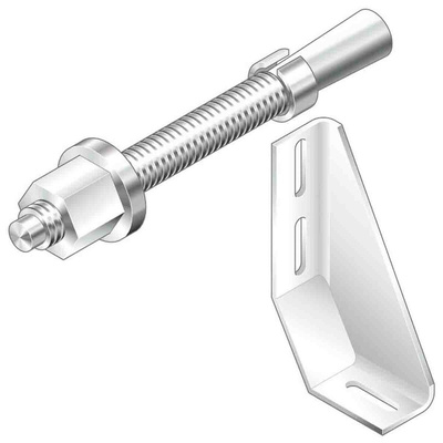 Bosch Rexroth M8 Foundation Bracket Connecting Component, Strut Profile 40 mm, 45 mm, 50 mm, 60 mm, Groove Size 10mm