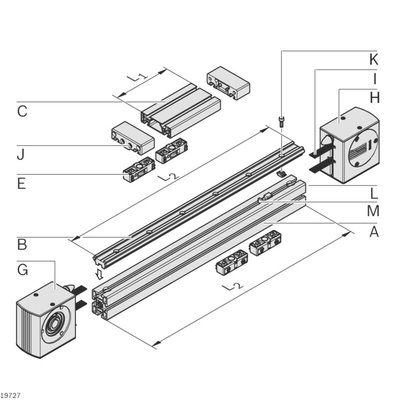 Bosch Rexroth Drive Head Connecting Component, Strut Profile 45 x 60 mm