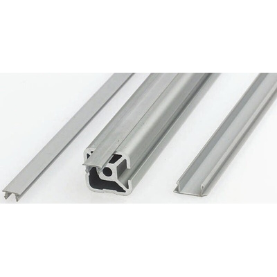 FlexLink Grey PVC Cover Strip, 7.2mm Groove Size, 3m Length