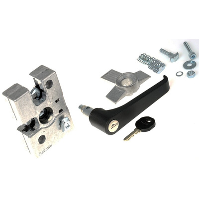 Bosch Rexroth Die Cast Zinc, Galvanised Steel Door Lock, 8mm Slot, 30 mm, 45 mm Strut Profile