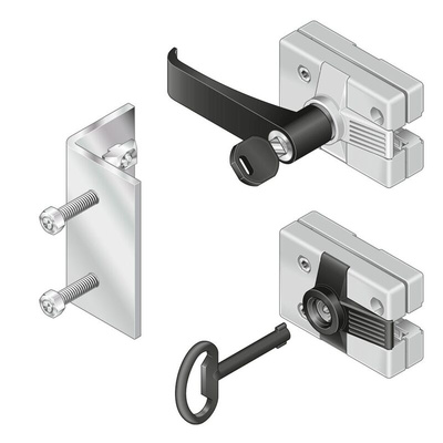 Bosch Rexroth Die Cast Aluminium Door Lock, 8mm Slot, 30 mm, 45 mm Strut Profile