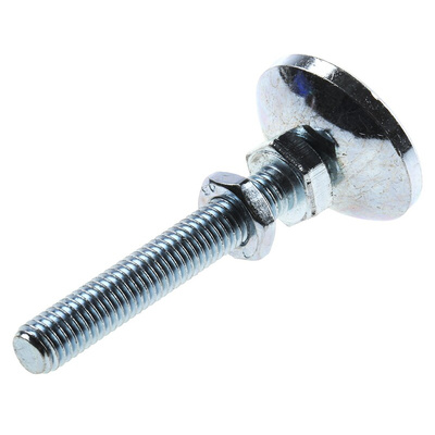 Bosch Rexroth M8 Thread Galvanised Steel Adjustable Foot, 10mm Groove