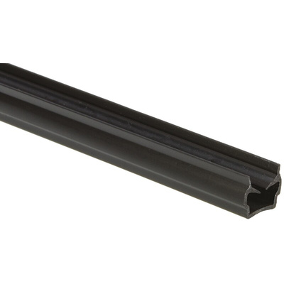 Bosch Rexroth Black PP Panel Strip, 8mm Groove Size, 1m Length