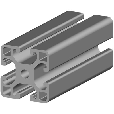 RS PRO Black Aluminium Profile Strut, 40 x 40 mm, 8mm Groove, 3000mm Length