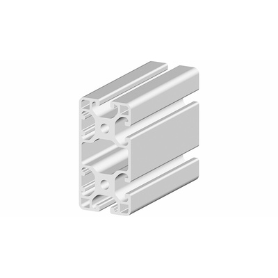 RS PRO Silver Aluminium Profile Strut, 40 x 80 mm, 8mm Groove, 3000mm Length