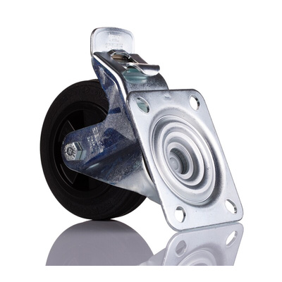 Bosch Rexroth M8 Thread Rubber Castor Wheels, 10mm Groove
