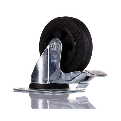 Bosch Rexroth M8 Thread Rubber Castor Wheels, 10mm Groove