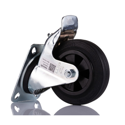 Bosch Rexroth M8 Thread Rubber Castor Wheels, 10mm Groove