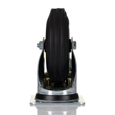 Bosch Rexroth M8 Thread Rubber Castor Wheels, 125mm 10mm Groove