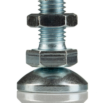Bosch Rexroth M12 Thread Galvanised Steel Adjustable Foot, 10mm Groove
