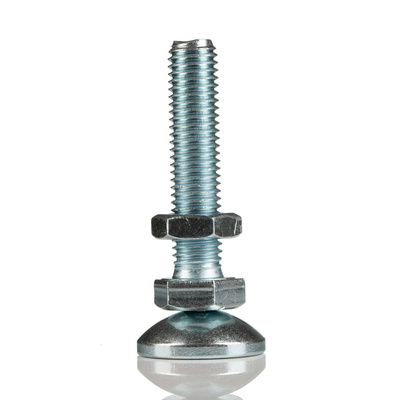 Bosch Rexroth M12 Thread Galvanised Steel Adjustable Foot, 10mm Groove