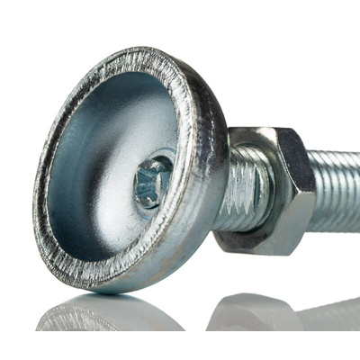 Bosch Rexroth M16 Thread Steel Adjustable Foot, 44mm 10mm Groove