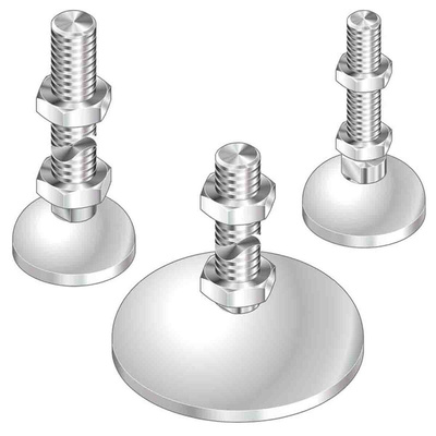 Bosch Rexroth M16 Thread Steel Adjustable Foot, 10mm Groove