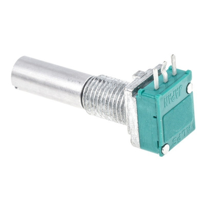 Alps Alpine Rotary Carbon Film Potentiometer with an 6 mm Dia. Shaft - 10kΩ, ±20%, 0.05W Power Rating, Linear, Panel