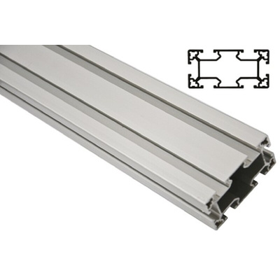FlexLink Silver Aluminium Profile Strut, 44 x 88 mm, 11mm Groove, 3000mm Length, Series XC