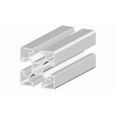 RS PRO Silver Aluminium, Anodized Profile Strut, 45 x 45 mm, 10mm Groove, 2m Length