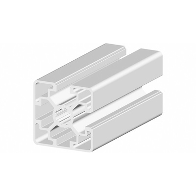 RS PRO Silver Aluminium, Anodized Profile Strut, 45 x 45 mm, 10mm Groove, 3m Length